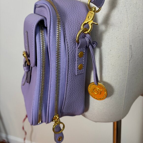 NWOT Minooy leather Naya small crossbody bag in lavender - Picture 7 of 8